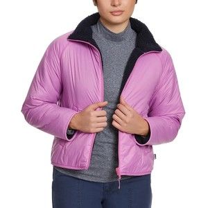 Bass Outdoor Women's Fleece Jacket Navy/Spring Crocus Reversible, Size L